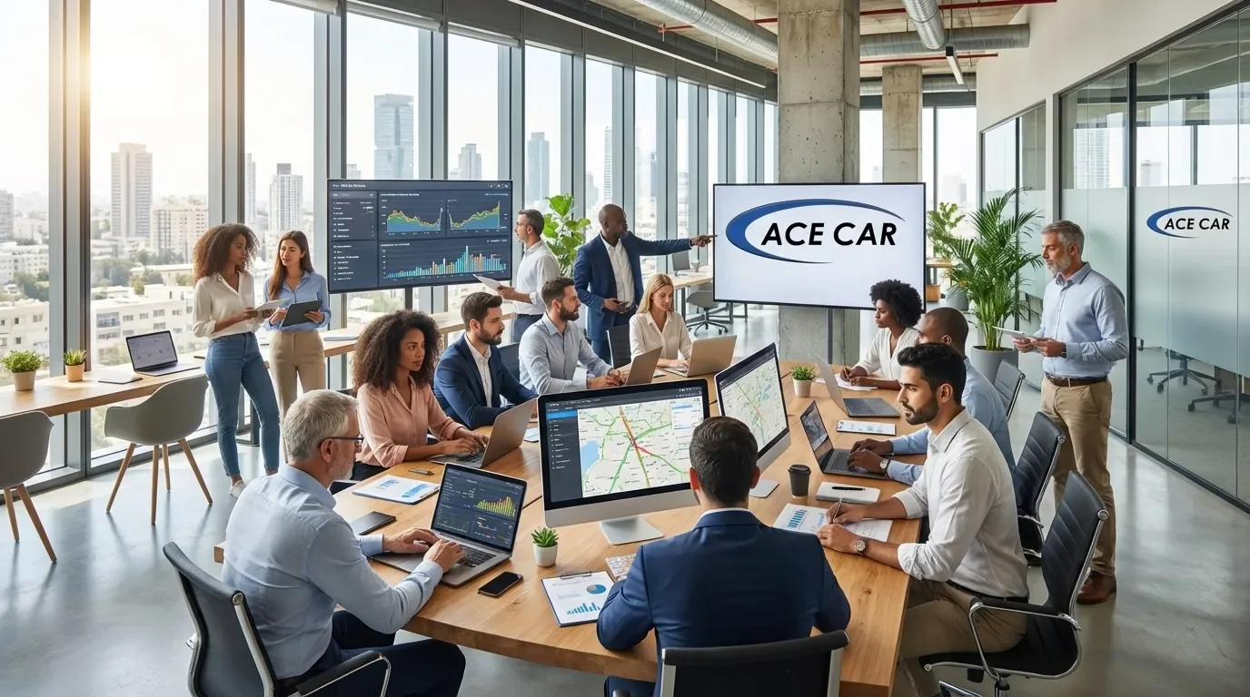 קצין בטיחות בתעבורה מקצועי מציג פתרונות בטיחות לצוות